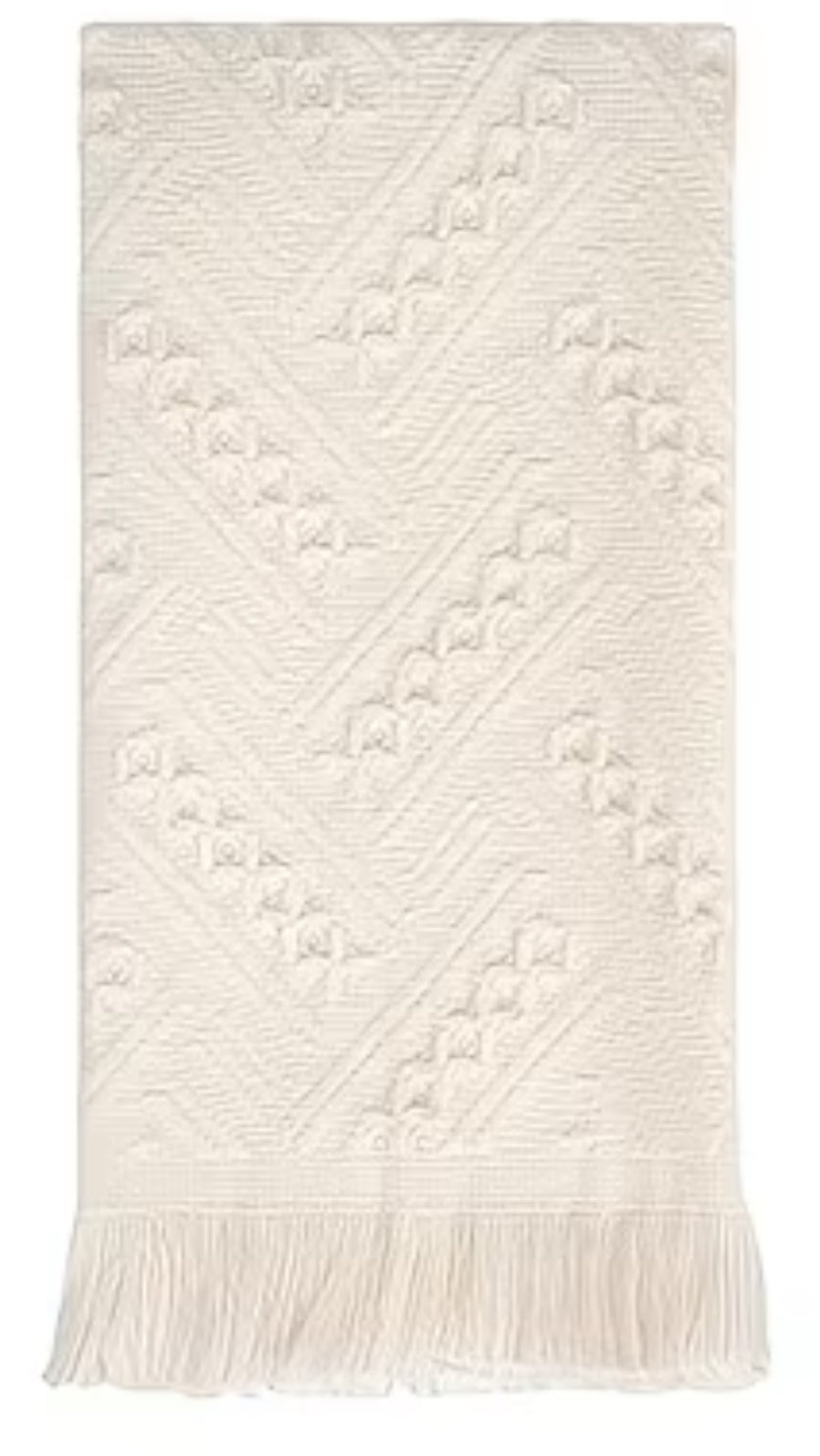 Jacquard Woven Cotton Guest Towel Cream (34× 74cm)