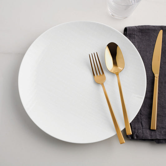 Rock Mirror Gold Cutlery Set 36-Piece – Sambonet