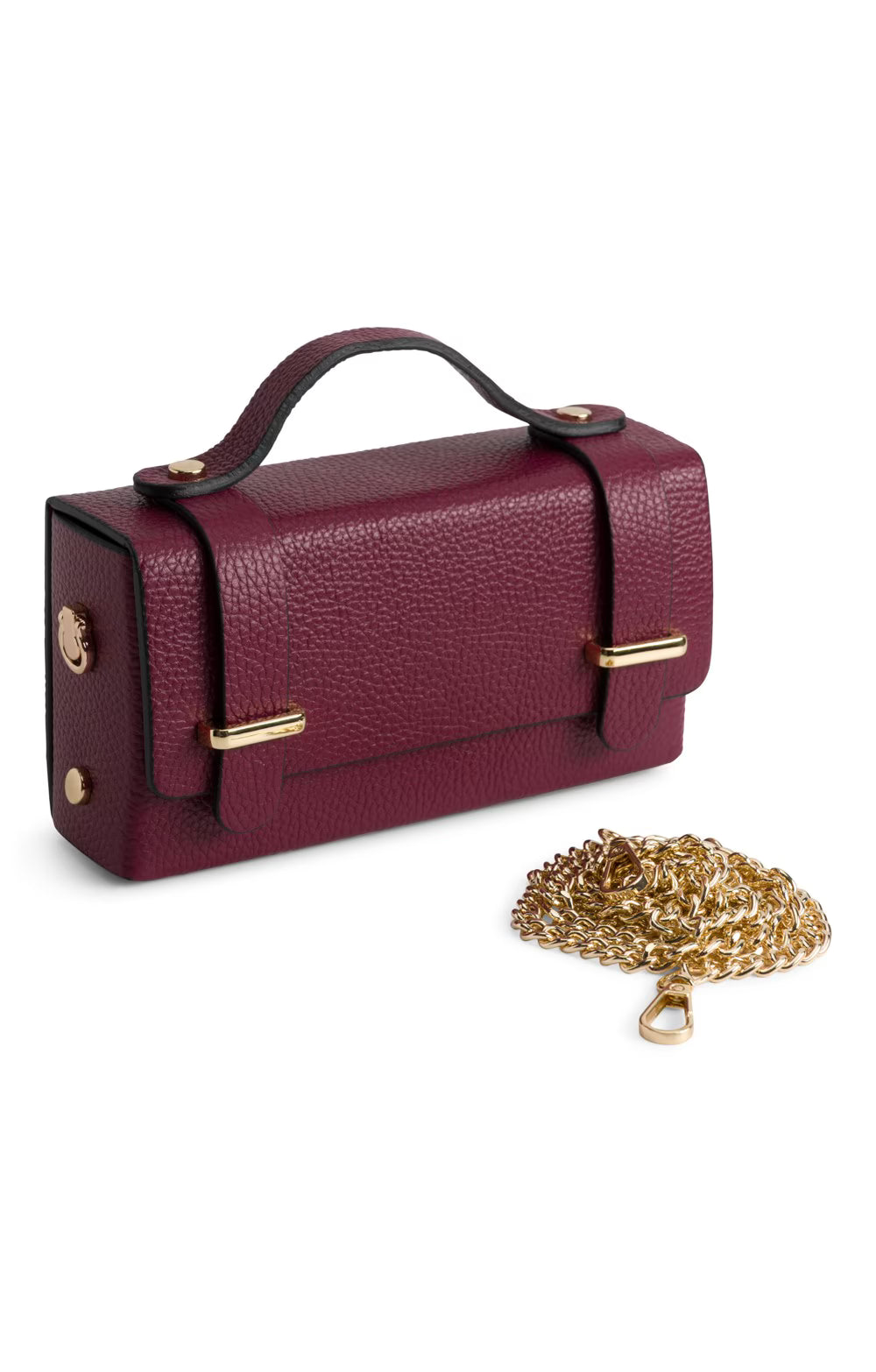 Athina Leather Box Crossbody Bag - The Italian Edit - Box Bag - view 12