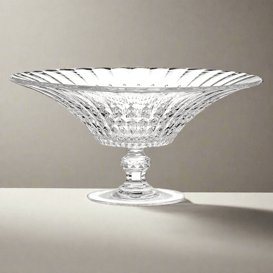 Cristal d’Arques Lady Diamond crystal footed centrepiece bowl