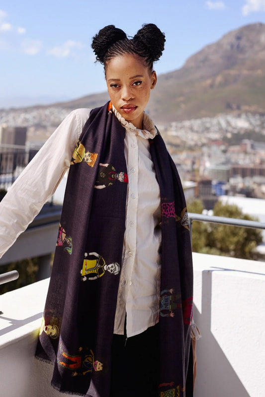 Rainbow Nation Scarf - Lalela Scarf - Woolen Scarf - view 2