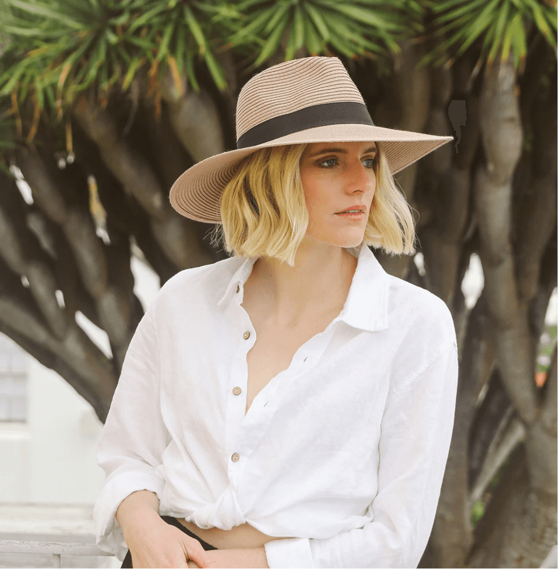 Fiona Fedora Taupe - Emthunzini Hats - view 4