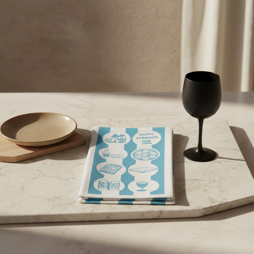 Pesach Turquoise Napkins 20 x 40 cm Set Of 25 - Slimline Napkins - view 2