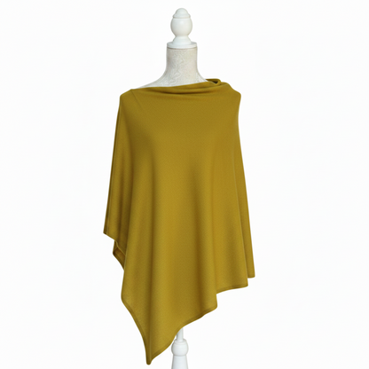 Chartreuse Double Knit Cashmere Poncho