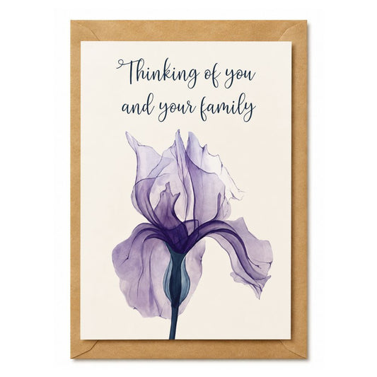 Thinking Of You And Your Family Greeting Card