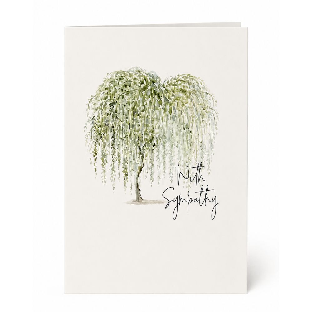 With Sympathy Willow Tree Card - Greeting Card