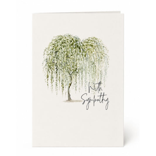 With Sympathy Willow Tree Card - Greeting Card