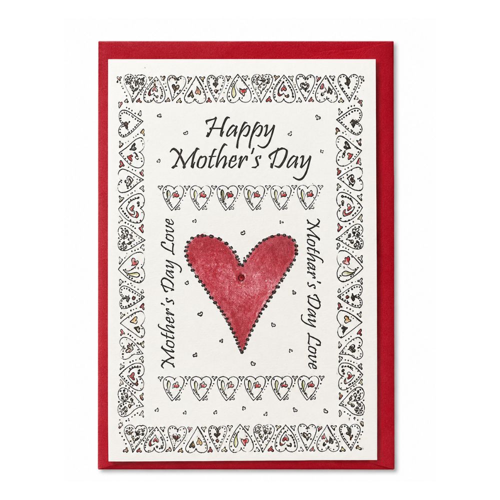 Happy Mother's Day Hearts Card - Greeting Card