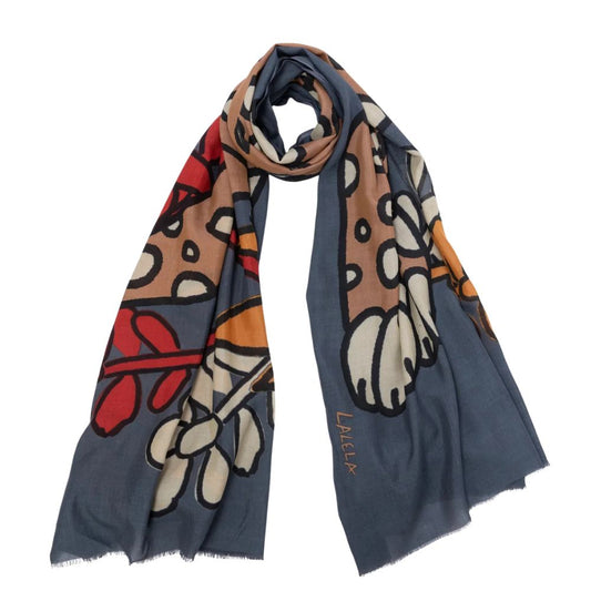 Cheetah Brown Scarf - Lalela Scarf - Cotton Scarf