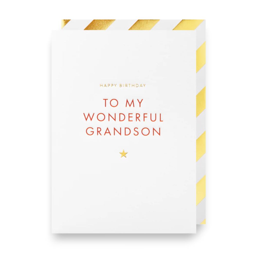Wonderful Grandson Birthday Card - Greeting Card
