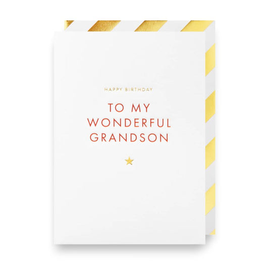 Wonderful Grandson Birthday Card - Greeting Card