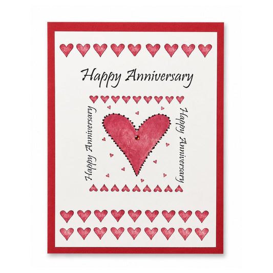 Happy Anniversary Hearts Card - Greeting Card