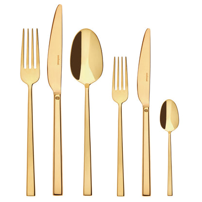 Rock Mirror Gold Cutlery Set 36-Piece – Sambonet