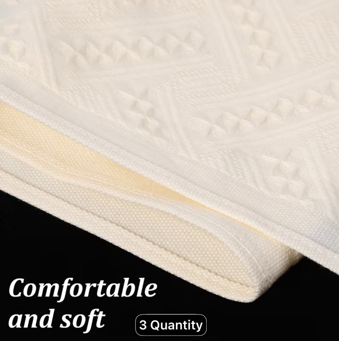 Jacquard Woven Cotton Guest Towel Cream    (34× 74cm)