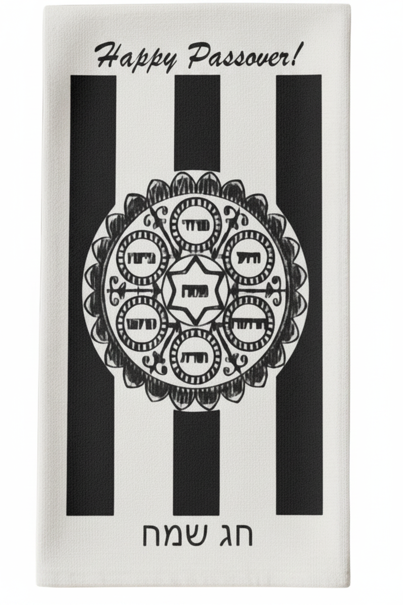 Pesach Black Napkins 20 × 40 cm Set Of 25
