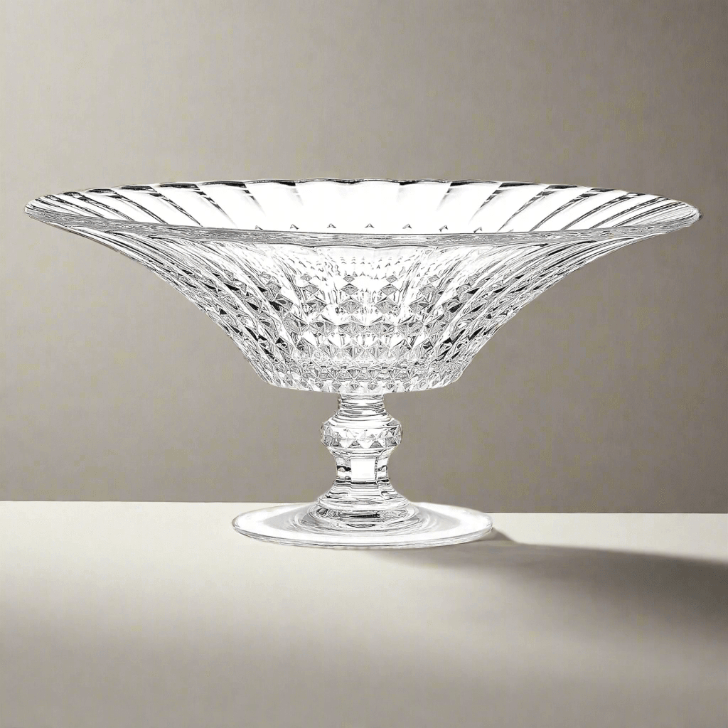 Cristal d’Arques Lady Diamond crystal footed centrepiece bowl