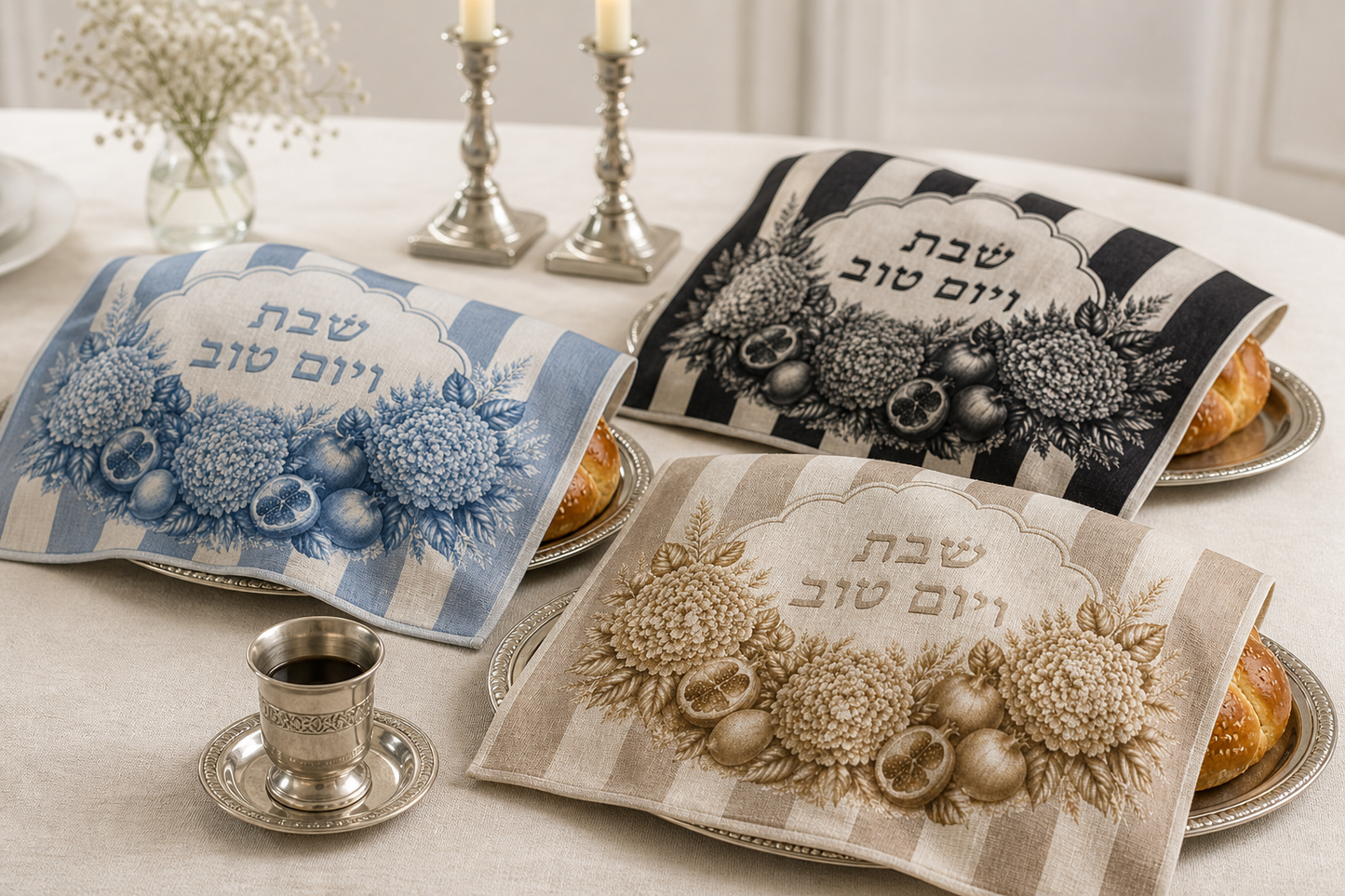 Hydrangea Challah Cover
