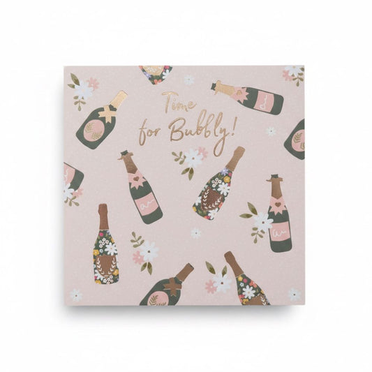Time For Bubbly Celebration Card - Greeting Card