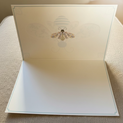 Floral Bee Greeting Card 10 × 15 cm – Martha Stewart