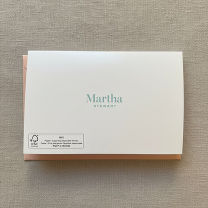 Floral Bee Greeting Card 10 × 15 cm – Martha Stewart