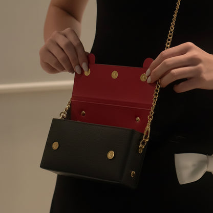 Athina Leather Box Crossbody Bag - The Italian Edit - Box Bag - view 4