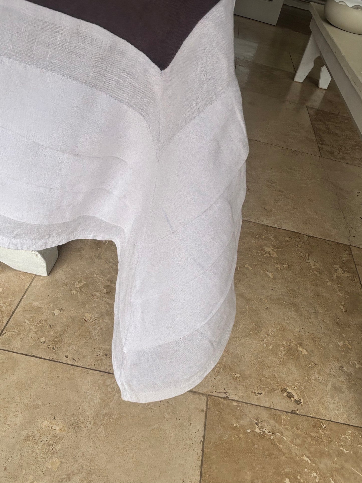 Charcoal Linen Tablecloth 8 Seater 190 x 270 Handmade - view 4