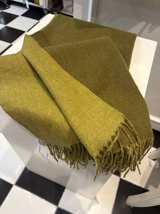Royale Fern Green Cashmere Blend 2tone Wrap - Cashmere Wrap