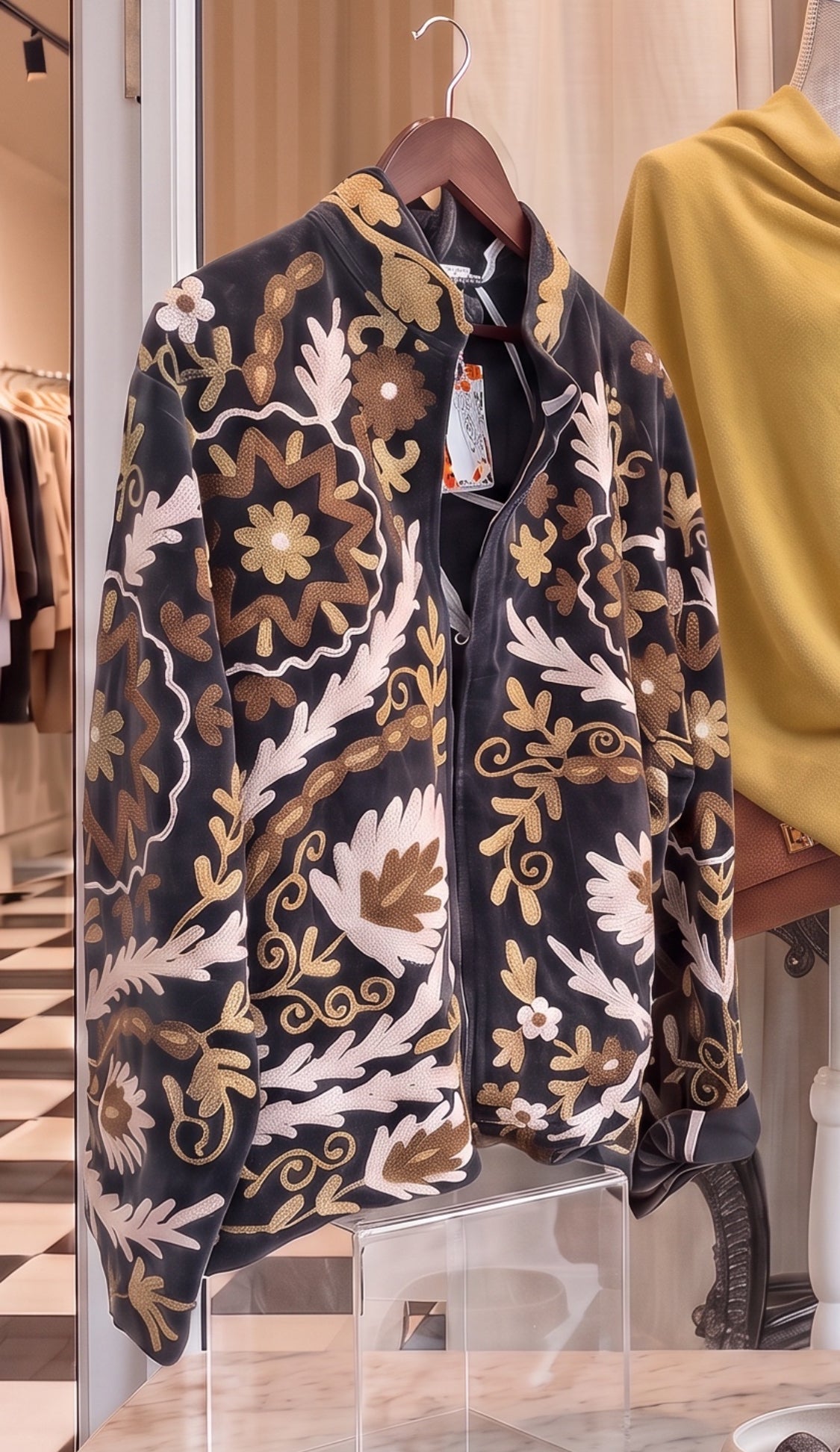 Velvet Suzani Short Embroidered Jacket
