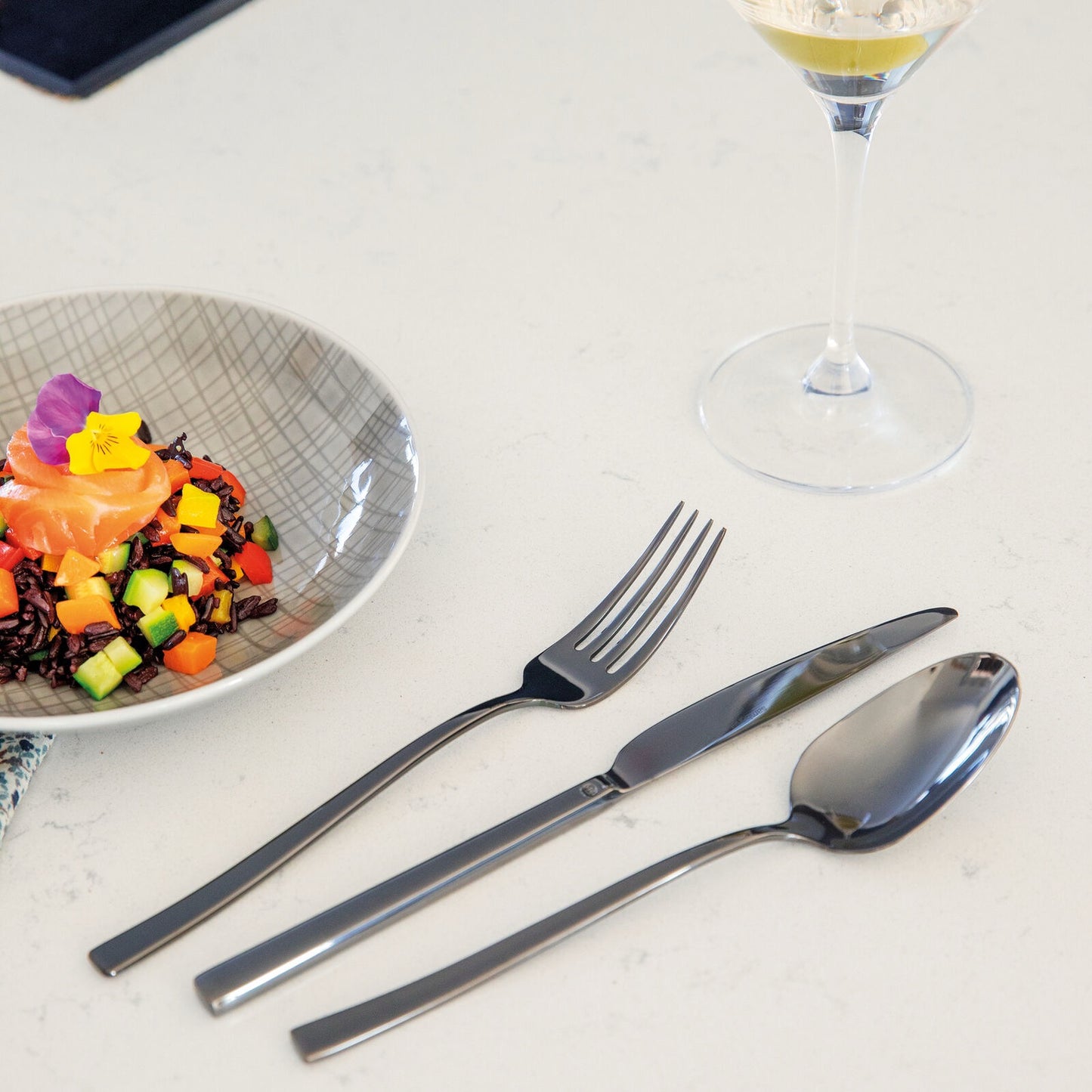 Rock PVD New Black 36-Piece Cutlery Set – Sambonet
