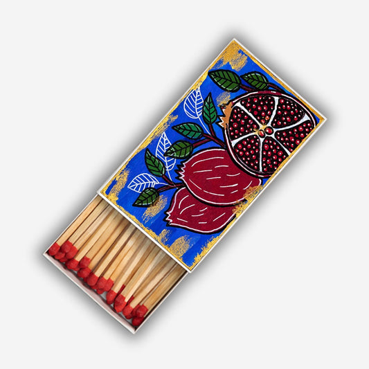 Hand Painted Matchbox magnetized Pomegranate