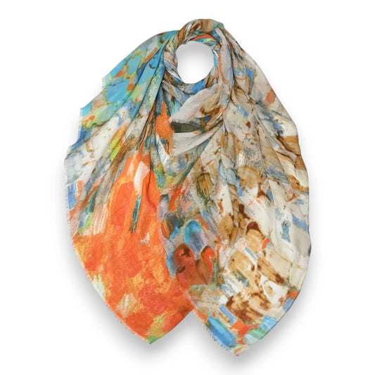 Bright Coloured Canvas Print Scarf