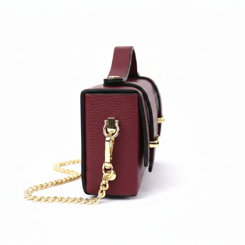 Athina Leather Box Crossbody Bag - The Italian Edit - Box Bag - view 8