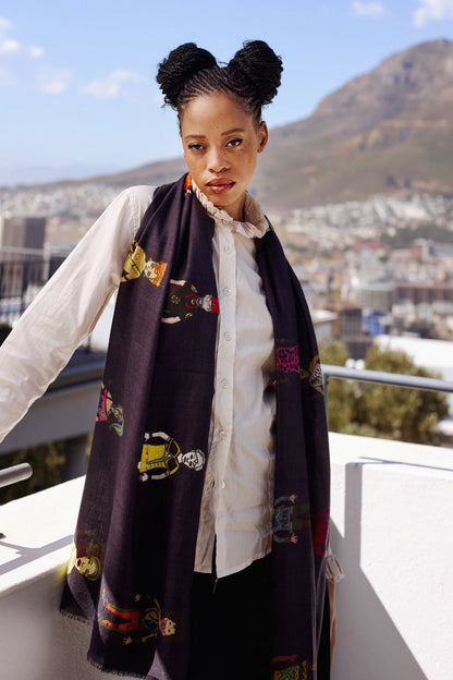 Rainbow Nation Scarf - Lalela Scarf - Woolen Scarf - view 2