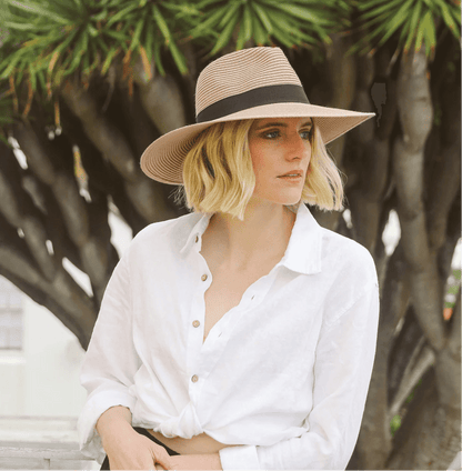 Fiona Fedora Taupe - Emthunzini Hats - view 4