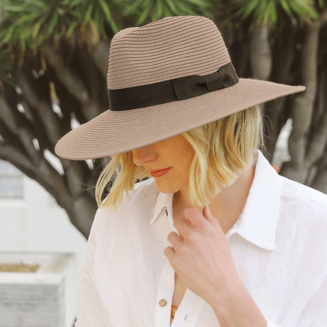 Fiona Fedora Taupe - Emthunzini Hats - view 3