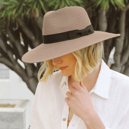 Fiona Fedora Taupe - Emthunzini Hats - view 3