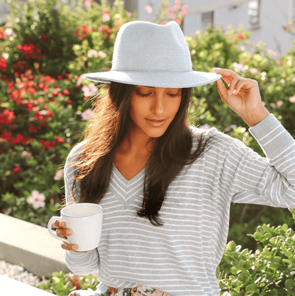 Avoca Fedora Sky Blue - Emthunzini Hats - view 3