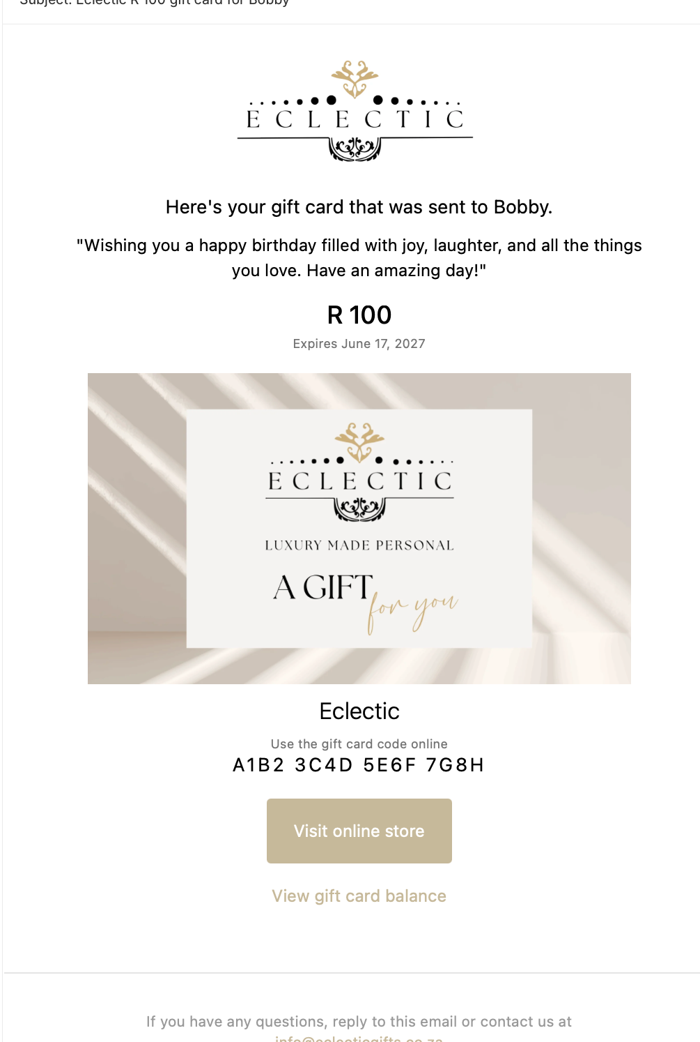 E Gift Voucher - Gift Card - view 2