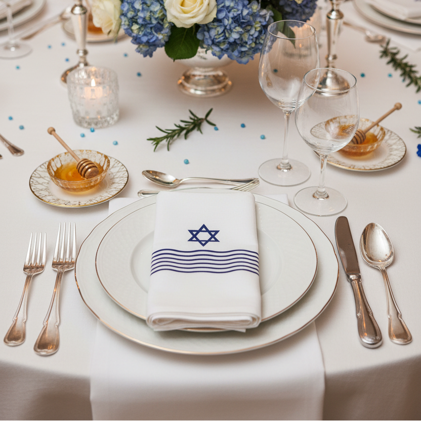 Shabbat Guest Thank You Napkins 20 x 40 cm Set Of 25