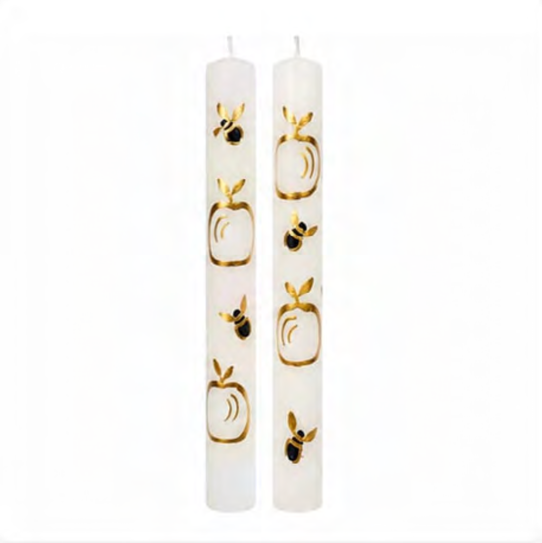 Classic Handpainted Dinner Candles (Set Of 2)