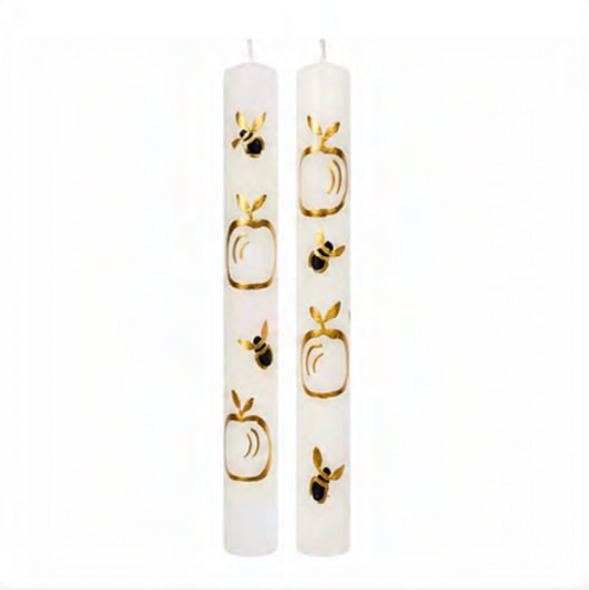Classic Handpainted Dinner Candles (Set Of 2)