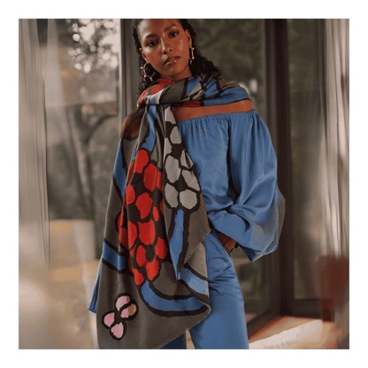 Daisy Chain Scarf - Lalela Scarf - Woolen Scarf - view 2