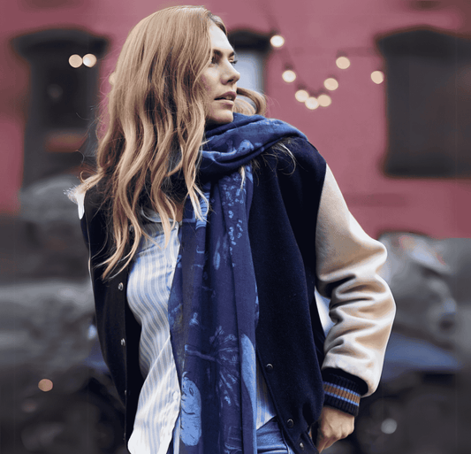 Midnight Toile Scarf - Lalela Scarf - Woolen Scarf - view 2