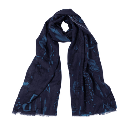 Midnight Toile Scarf - Lalela Scarf - Woolen Scarf
