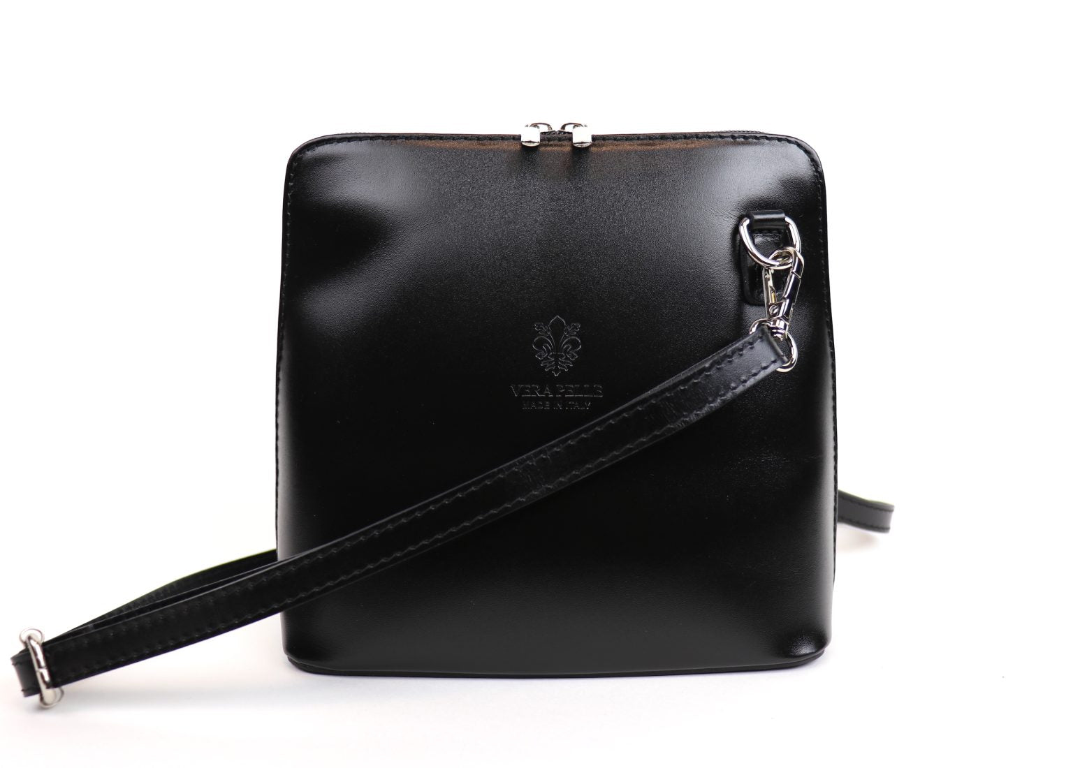 Milano Structured Leather Crossbody Bag - The Italian Edit - view 4