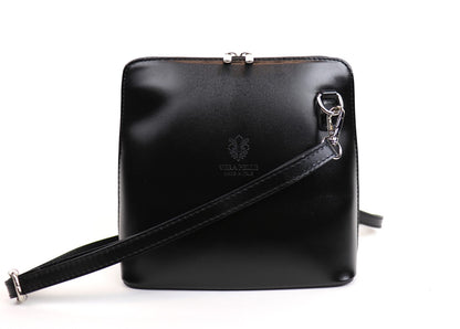 Milano Structured Leather Crossbody Bag - The Italian Edit - view 4