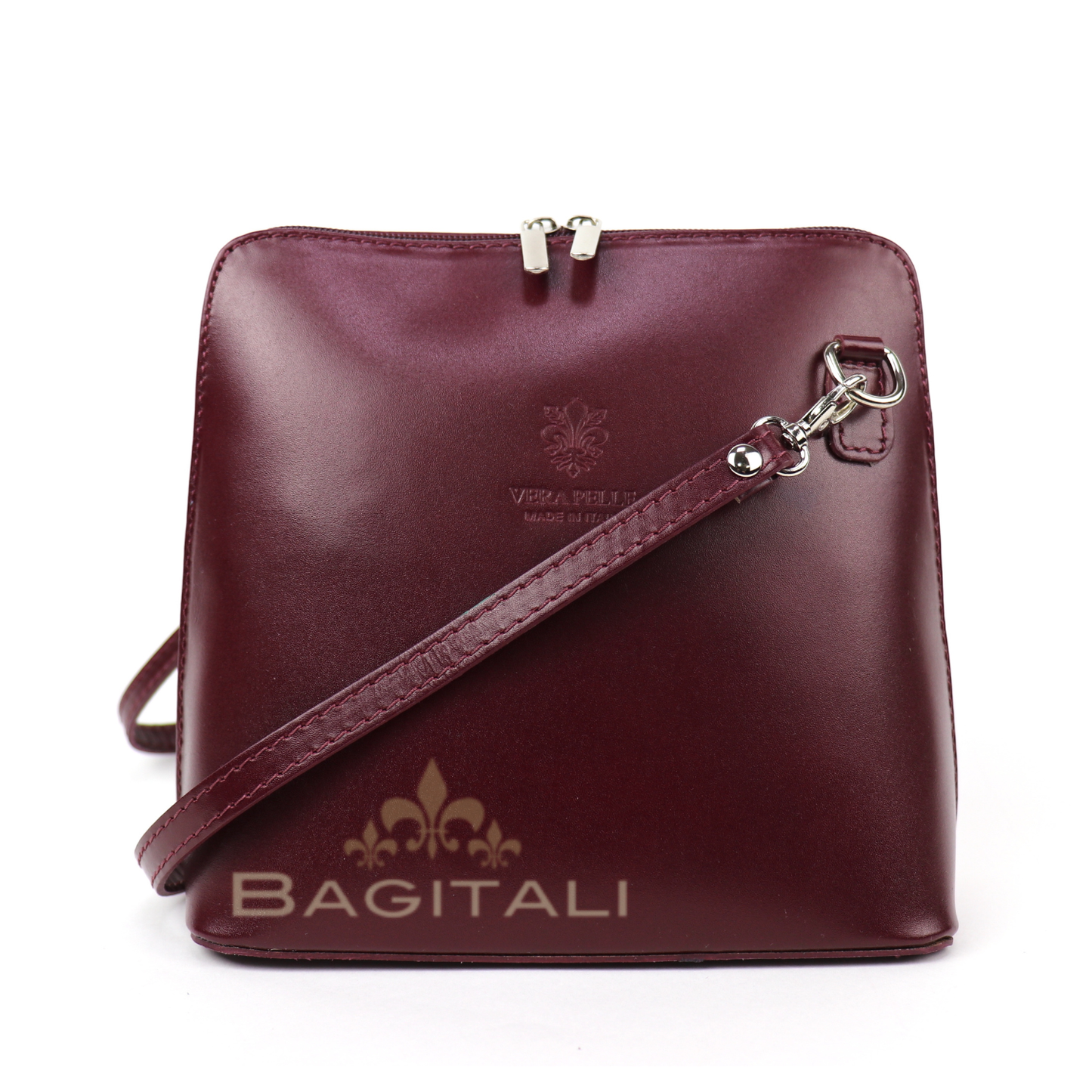 Milano Structured Leather Crossbody Bag - The Italian Edit - view 8