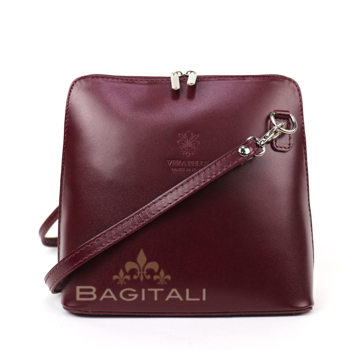 Milano Structured Leather Crossbody Bag - The Italian Edit - view 8