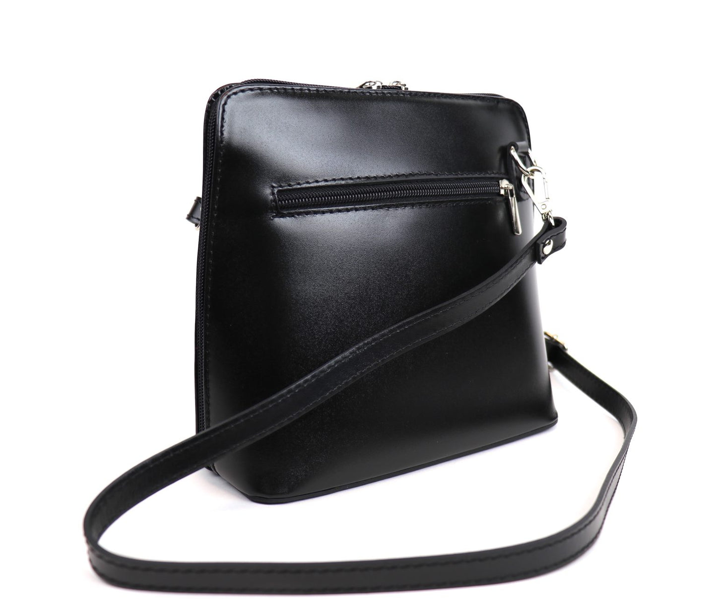 Milano Structured Leather Crossbody Bag - The Italian Edit - view 10