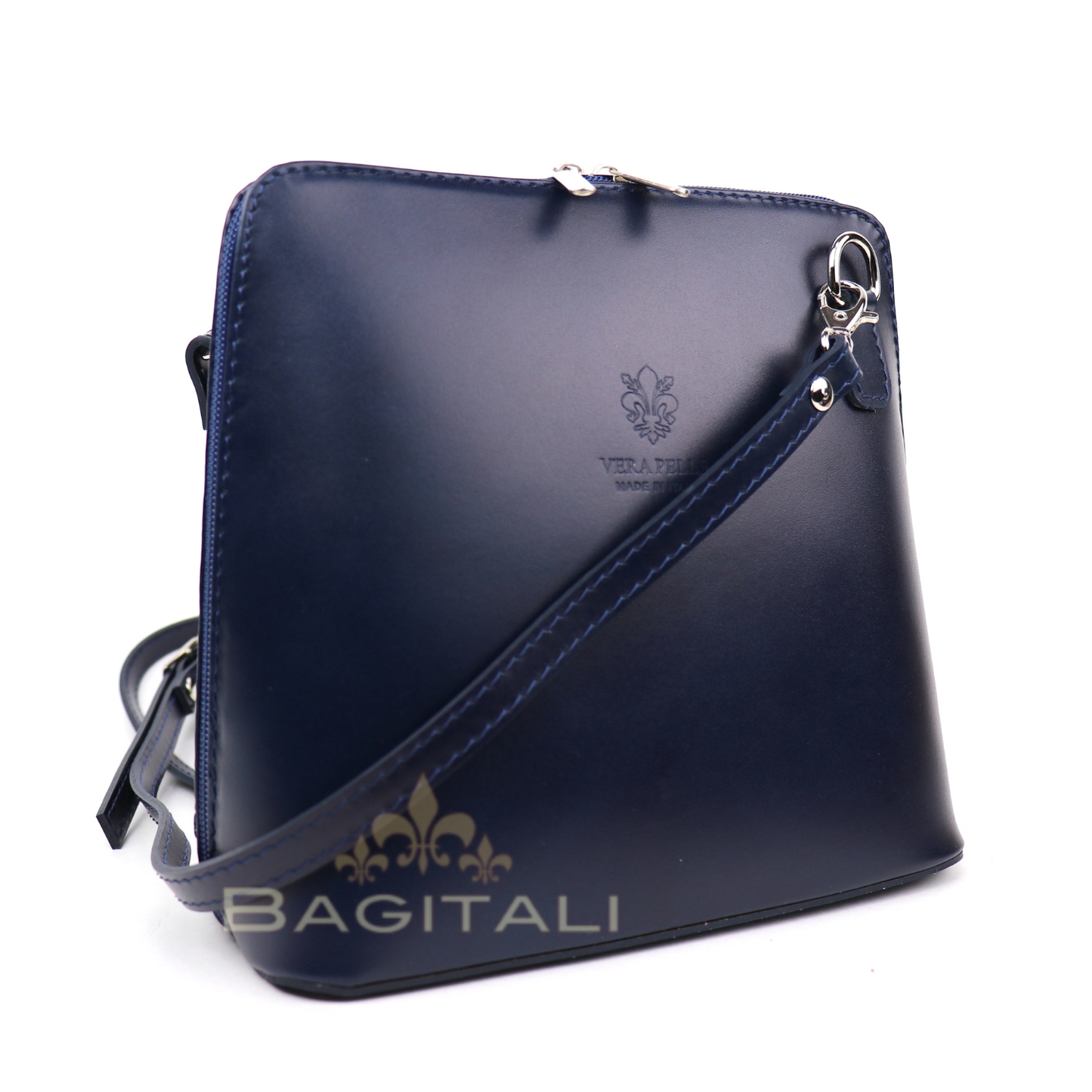 Milano Structured Leather Crossbody Bag - The Italian Edit - view 7